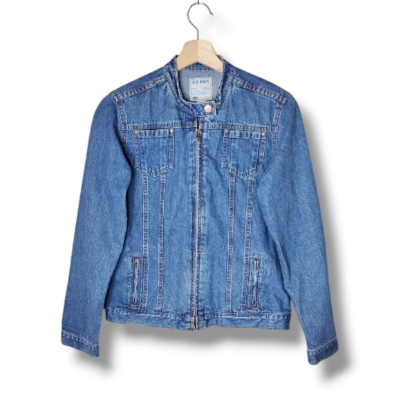 Old Navy Jackets & Blazers - Old Navy Vintage Jean Jacket Full Zip Y2K Mallcore Juniors XXL Womens XS/S